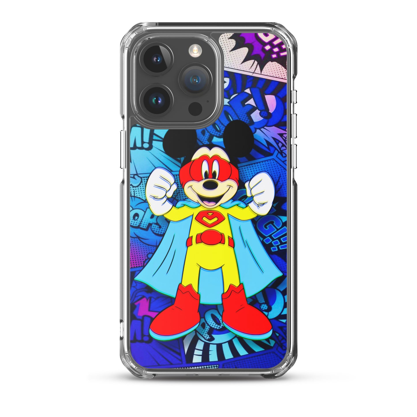 Designer Mickey-Mouse iPhone® Clear Case | Available for most iPhone® models | Wireless Charging Compatible