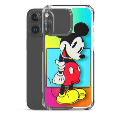 Designer Mickey-Mouse iPhone® Clear Case | Available for most iPhone® models | Wireless Charging Compatible