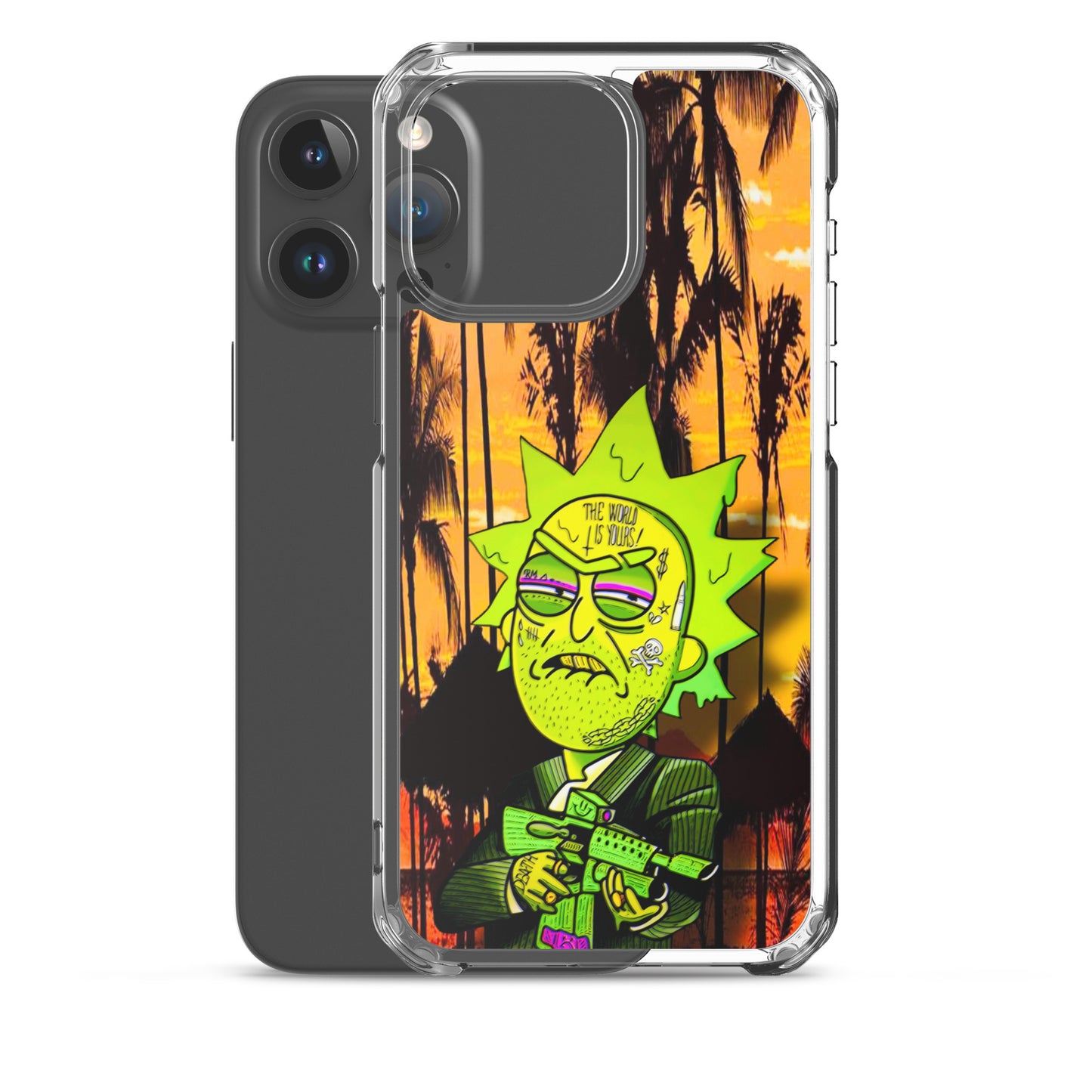 Designer Rick and Morty iPhone® Clear Case | Available for most iPhone® models | Wireless Charging Compatible