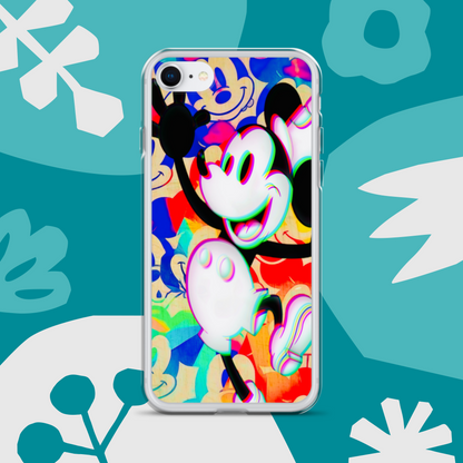 Mickey-Mouse iPhone® Clear Case | 3D Glitch Effect | Available for most iPhone® models | Wireless Charging Compatible