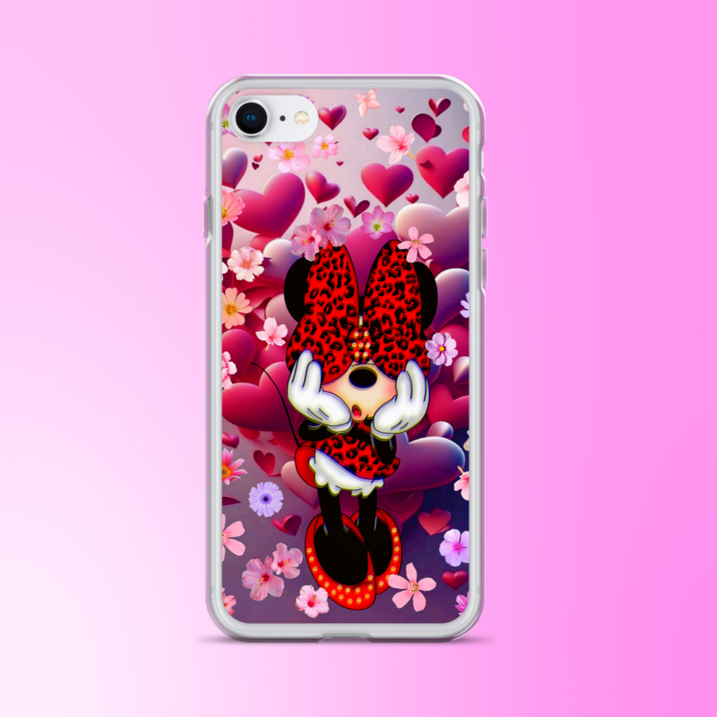 Designer Minnie-Mouse iPhone® Clear Case | Available for most iPhone® models | Wireless Charging Compatible