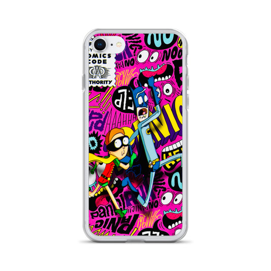 Designer Rick and Morty iPhone® Clear Case | Available for most iPhone® models | Wireless Charging Compatible