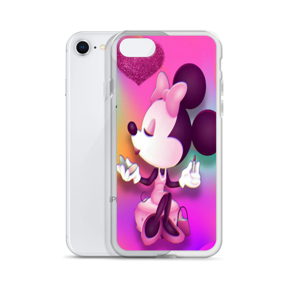 Designer Minnie-Mouse iPhone® Clear Case | Available for most iPhone® models | Wireless Charging Compatible