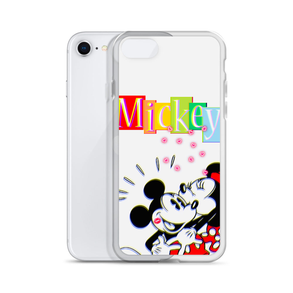 Designer Mickey-Mouse and Minnie-Mouse iPhone® Clear Case | Available for most iPhone® models | Wireless Charging Compatible