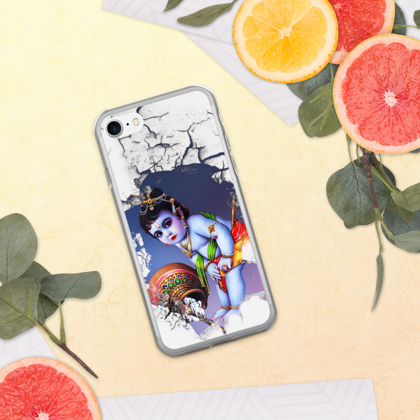 Baby Krishna iPhone® Clear Case | Available for most iPhone® models | Wireless Charging Compatible