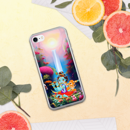 Ganesh Riding Mushak Raj iPhone® Clear Case | Available for most iPhone® models | Wireless Charging Compatible