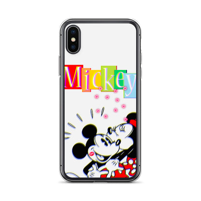 Designer Mickey-Mouse and Minnie-Mouse iPhone® Clear Case | Available for most iPhone® models | Wireless Charging Compatible