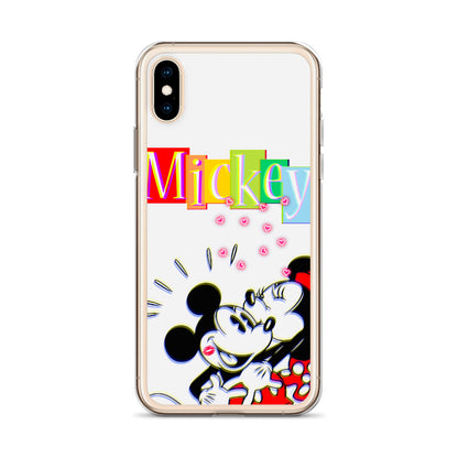 Designer Mickey-Mouse and Minnie-Mouse iPhone® Clear Case | Available for most iPhone® models | Wireless Charging Compatible