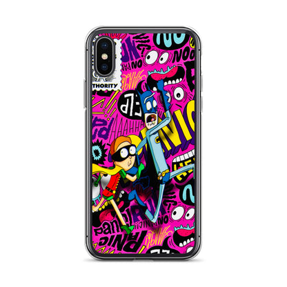 Designer Rick and Morty iPhone® Clear Case | Available for most iPhone® models | Wireless Charging Compatible