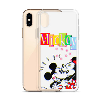 Designer Mickey-Mouse and Minnie-Mouse iPhone® Clear Case | Available for most iPhone® models | Wireless Charging Compatible