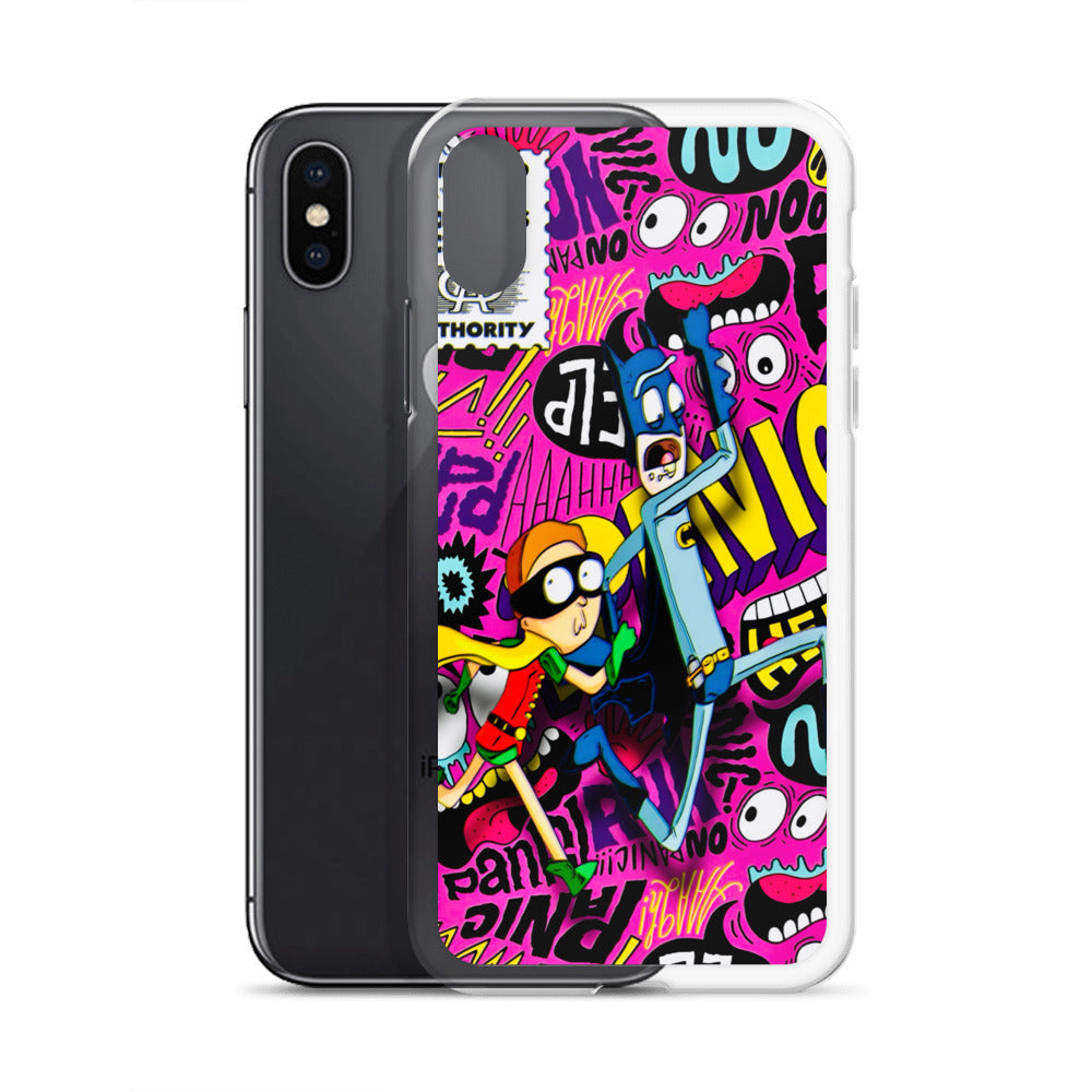 Designer Rick and Morty iPhone® Clear Case | Available for most iPhone® models | Wireless Charging Compatible