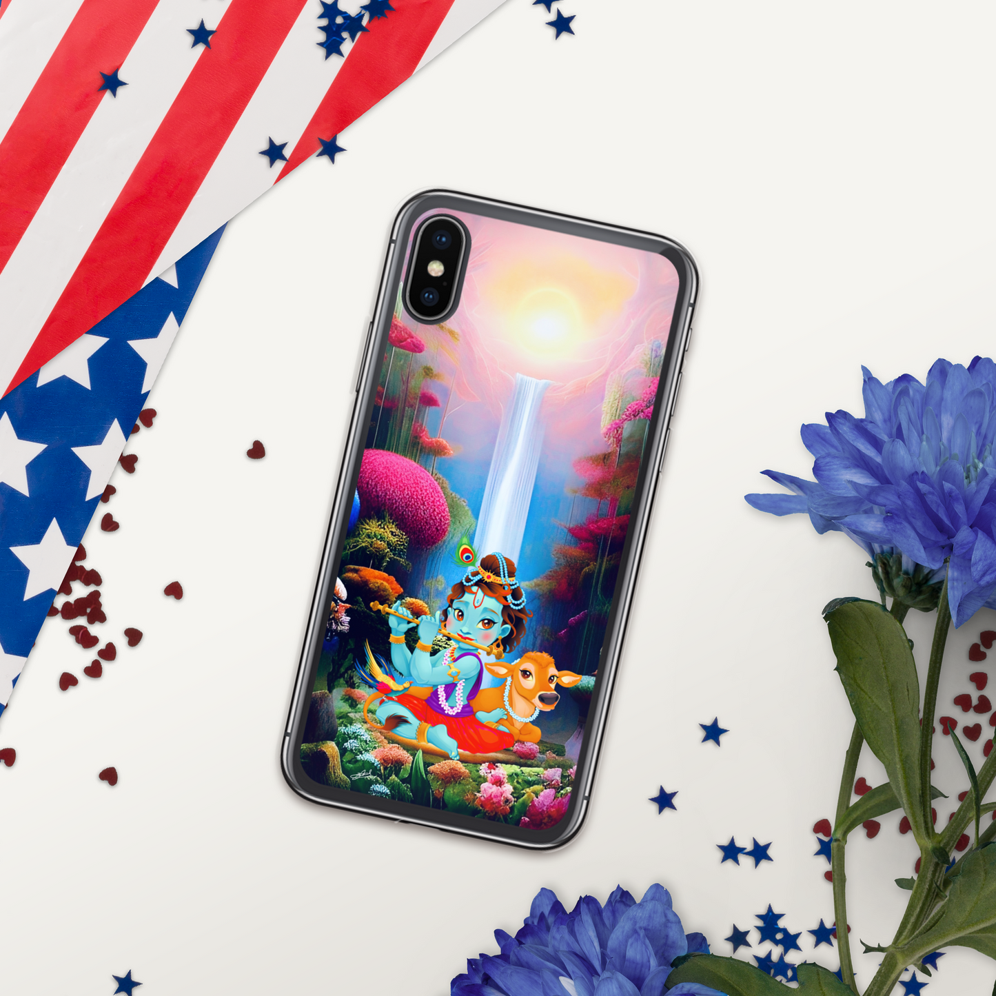 Krishna iPhone® Clear Case | Available for most iPhone® models | Wireless Charging Compatible