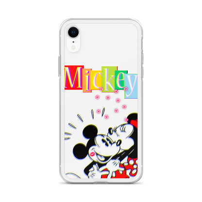 Designer Mickey-Mouse and Minnie-Mouse iPhone® Clear Case | Available for most iPhone® models | Wireless Charging Compatible