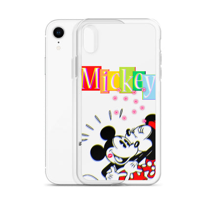 Designer Mickey-Mouse and Minnie-Mouse iPhone® Clear Case | Available for most iPhone® models | Wireless Charging Compatible