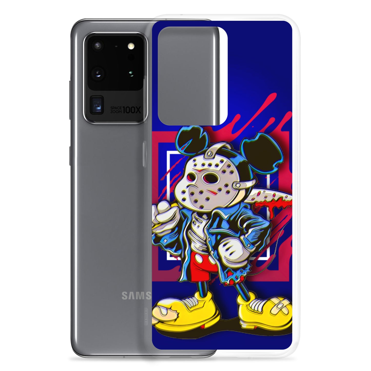 Designer Mickey-Mouse as Jason from Friday the 13th Samsung® Clear Case | Available for Most Samsung® Models