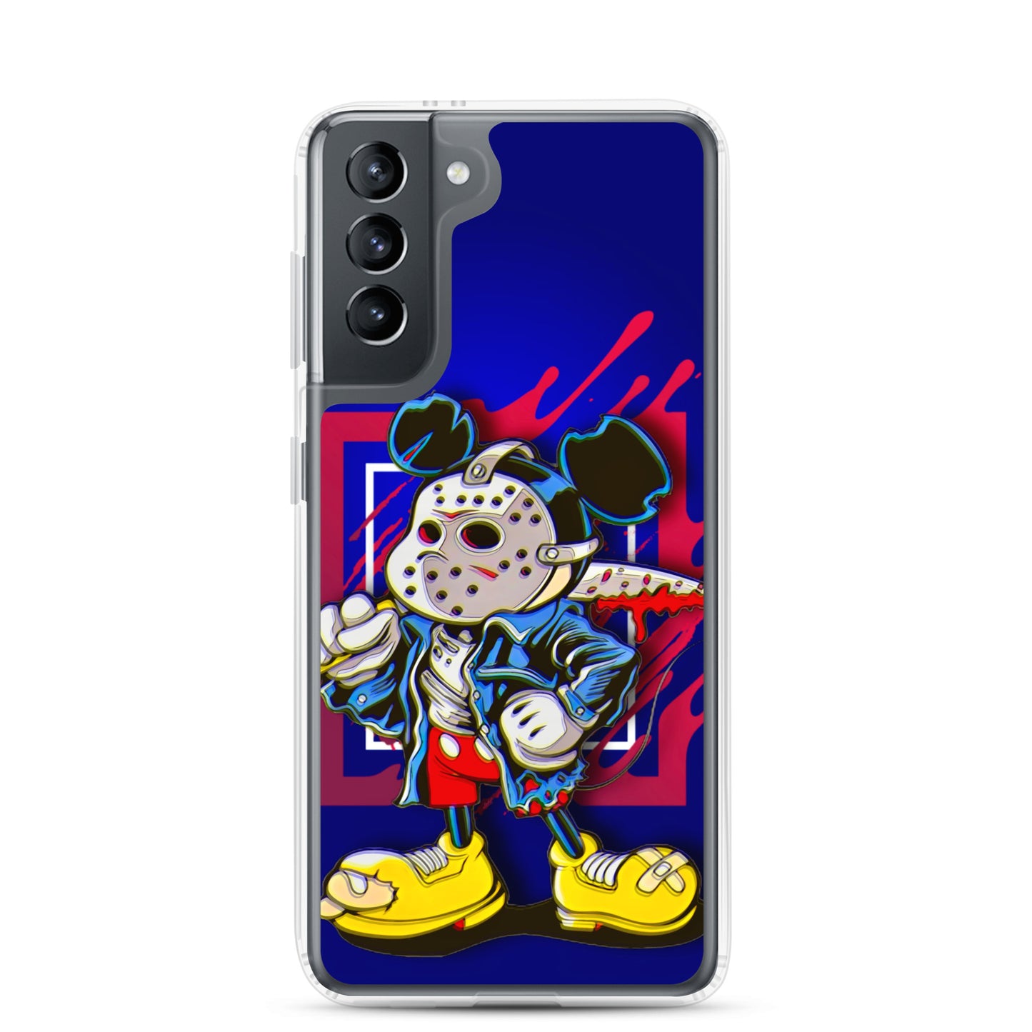 Designer Mickey-Mouse as Jason from Friday the 13th Samsung® Clear Case | Available for Most Samsung® Models