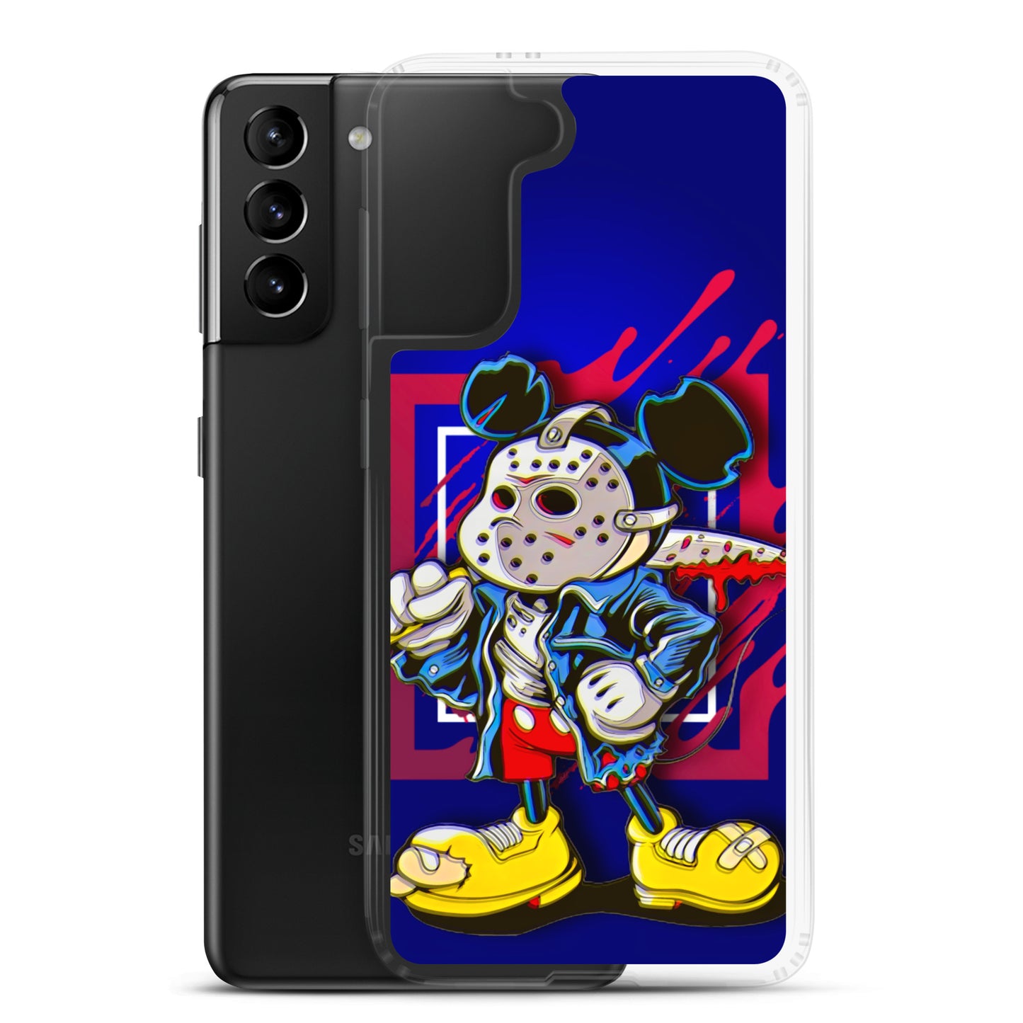 Designer Mickey-Mouse as Jason from Friday the 13th Samsung® Clear Case | Available for Most Samsung® Models