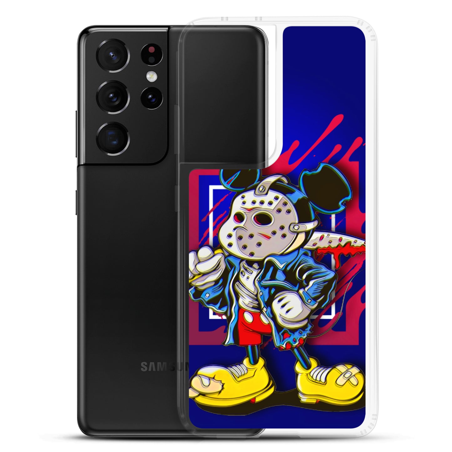 Designer Mickey-Mouse as Jason from Friday the 13th Samsung® Clear Case | Available for Most Samsung® Models