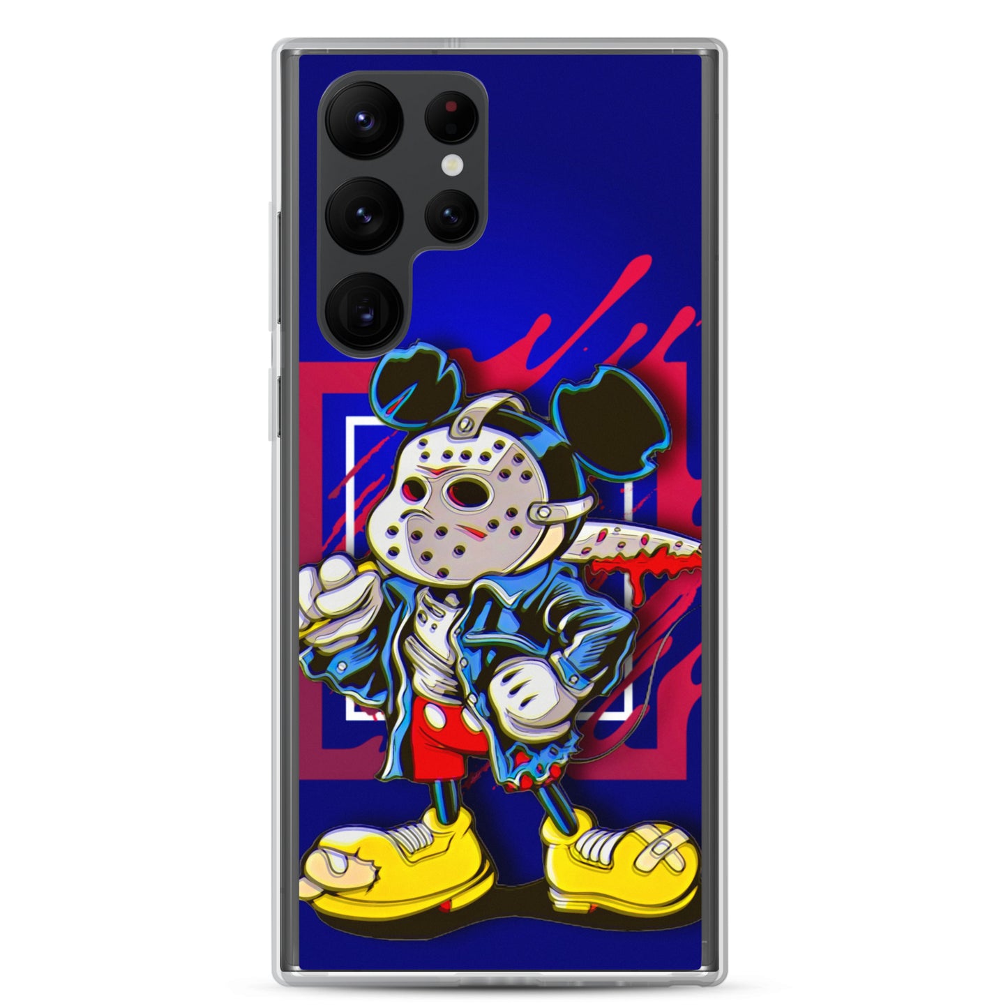 Designer Mickey-Mouse as Jason from Friday the 13th Samsung® Clear Case | Available for Most Samsung® Models