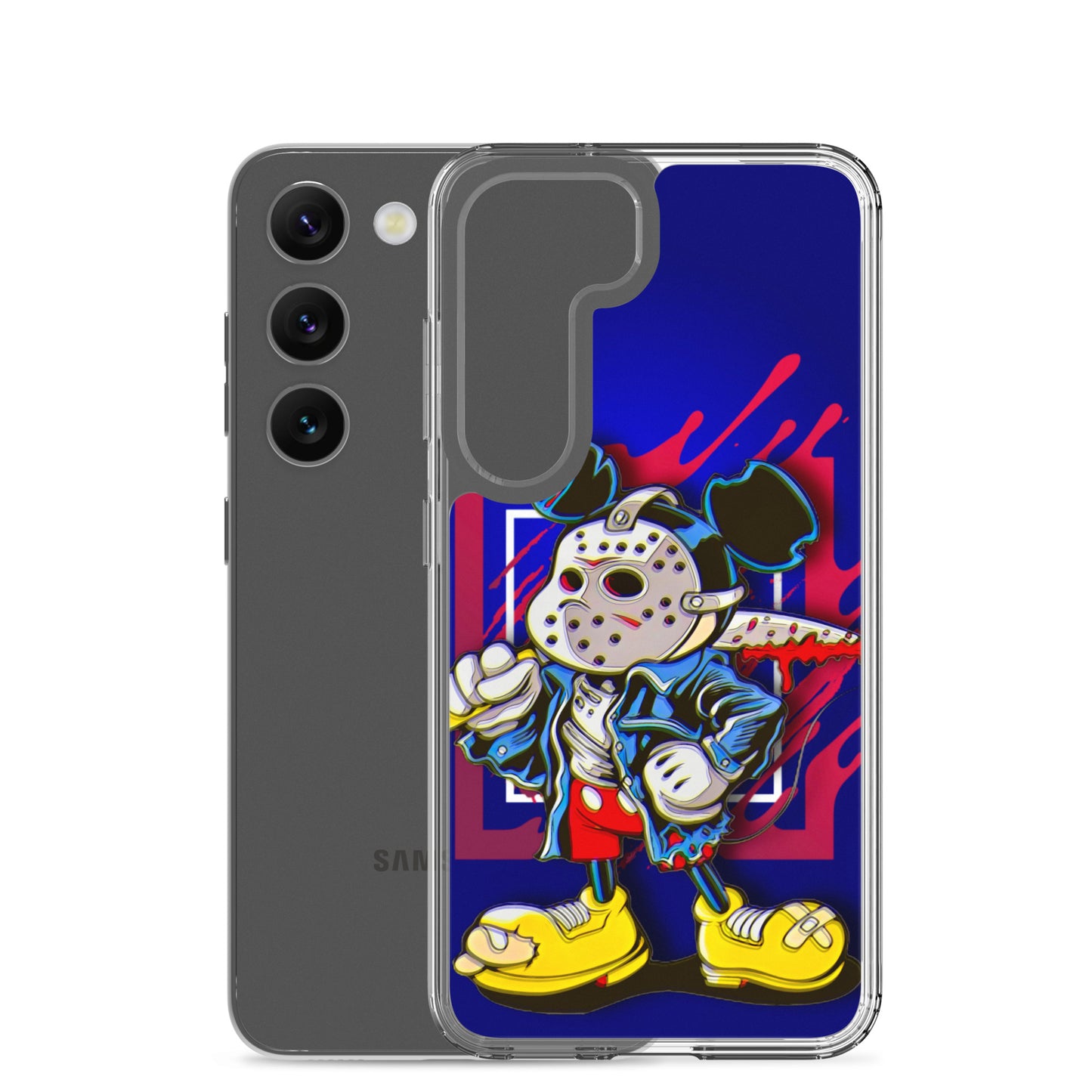 Designer Mickey-Mouse as Jason from Friday the 13th Samsung® Clear Case | Available for Most Samsung® Models