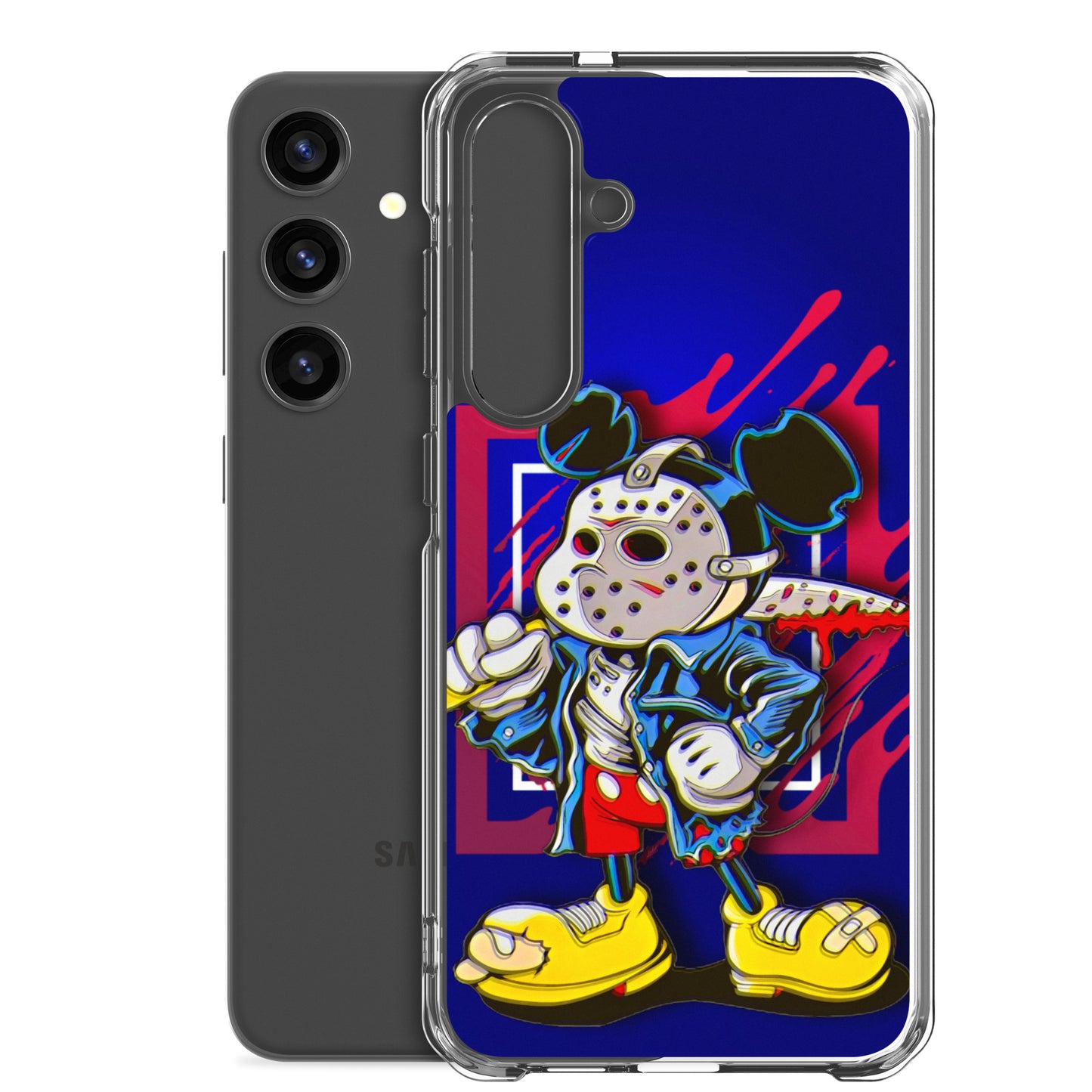 Designer Mickey-Mouse as Jason from Friday the 13th Samsung® Clear Case | Available for Most Samsung® Models