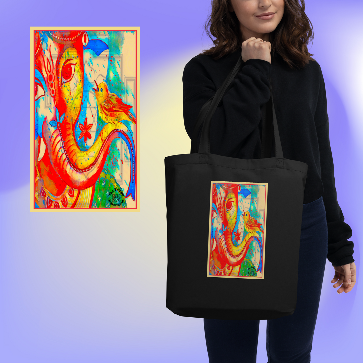 Ganesh Yantra Eco Tote Bag | Available in Multiple Colors