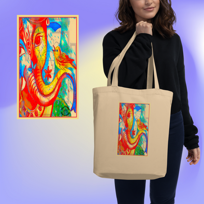 Ganesh Yantra Eco Tote Bag | Available in Multiple Colors