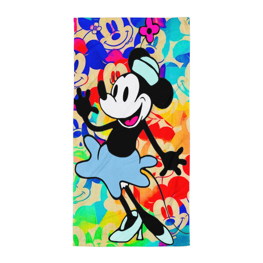 Designer Minnie-Mouse Bath and Beach Sublimation Towel | All-Over Print