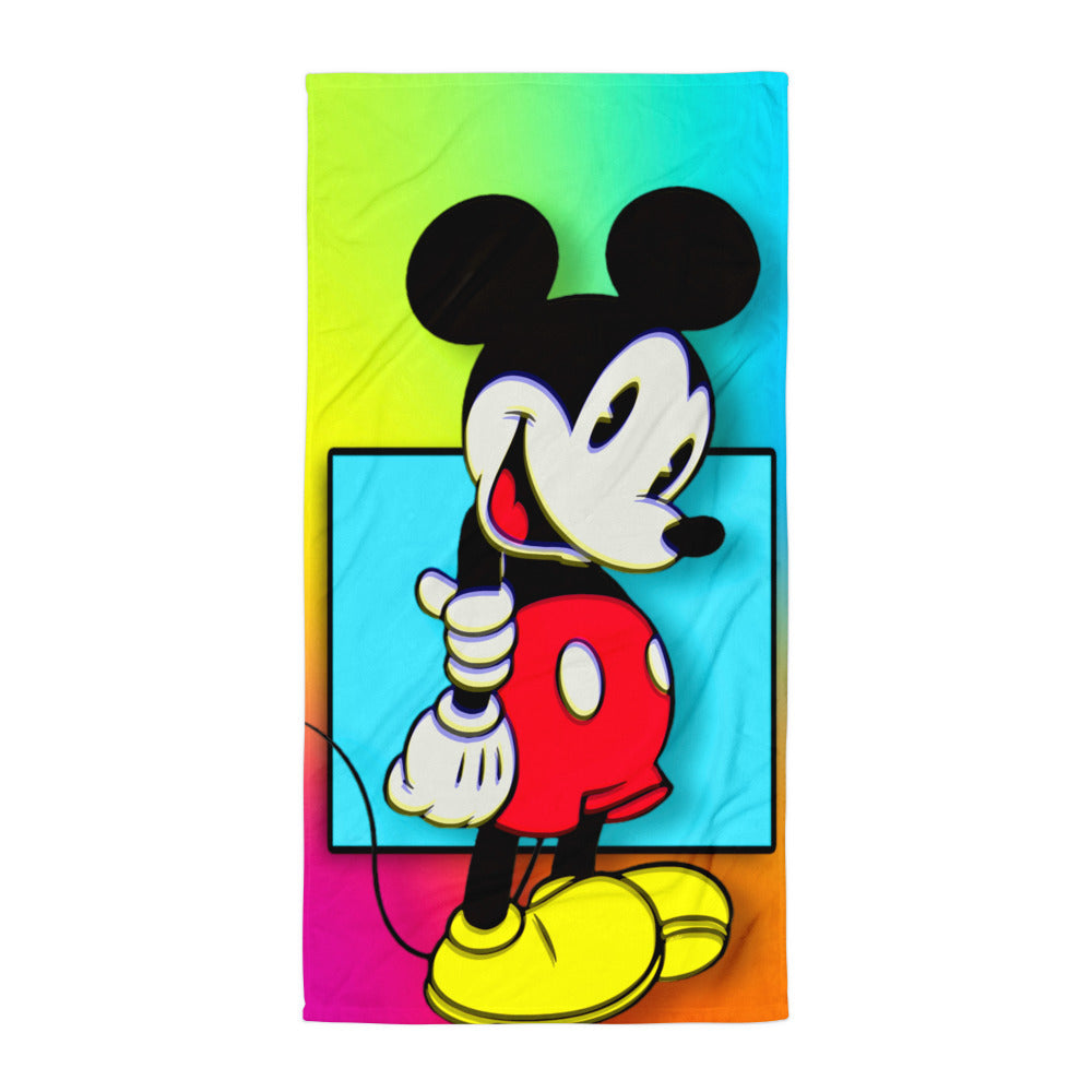 Designer Mickey-Mouse Bath and Beach Sublimation Towel | All-Over Print