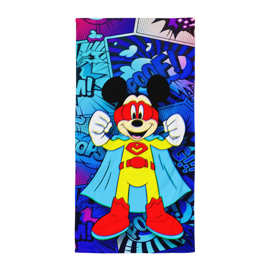 Designer Mickey-Mouse Bath and Beach Sublimation Towel | All-Over Print