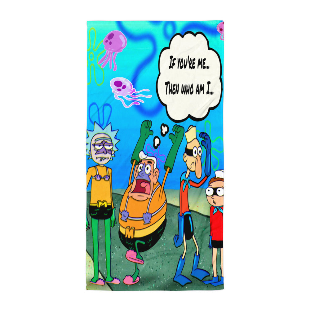 Designer Rick and Morty Bath and Beach Sublimation Towel | All-Over Print