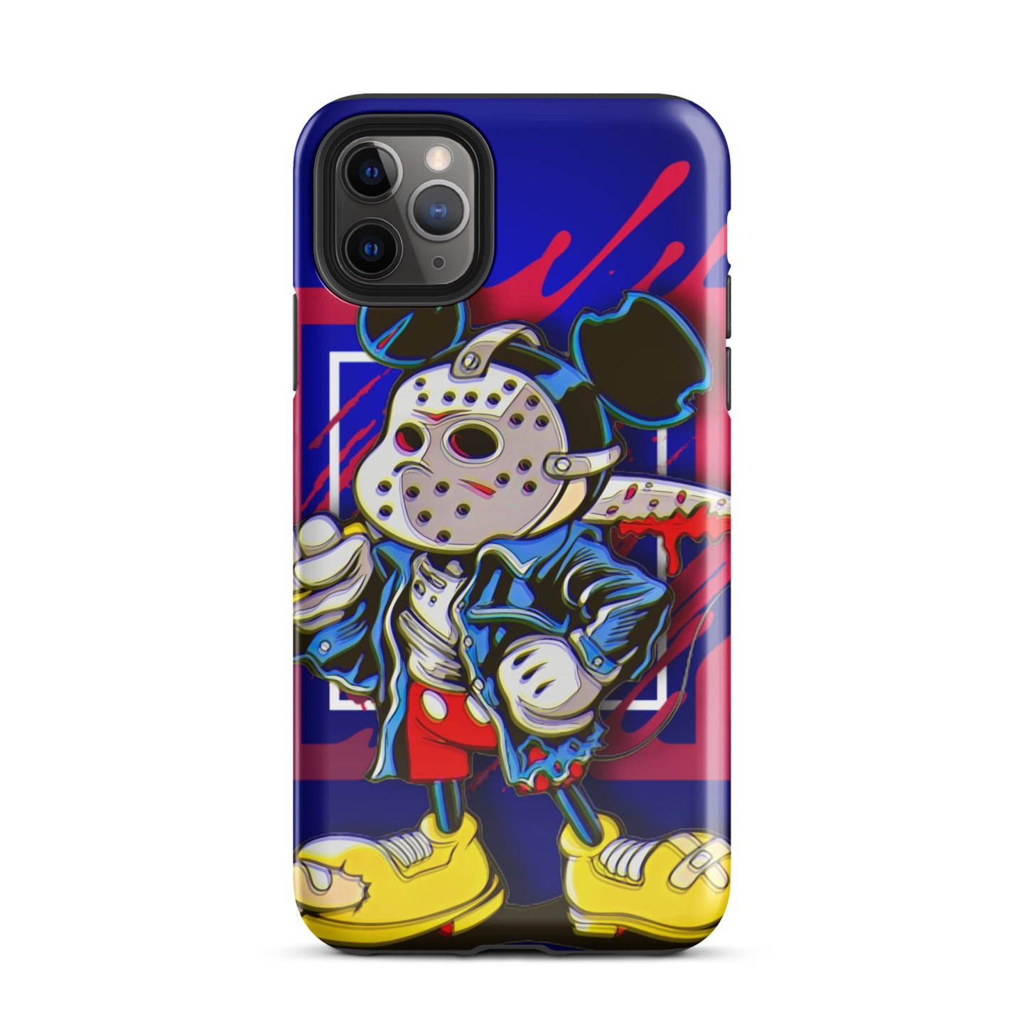 Designer Mickey-Mouse as Jason from Friday the 13th iPhone® Tough Case | Available for Most iPhone® Models | Wireless Charging Compatible