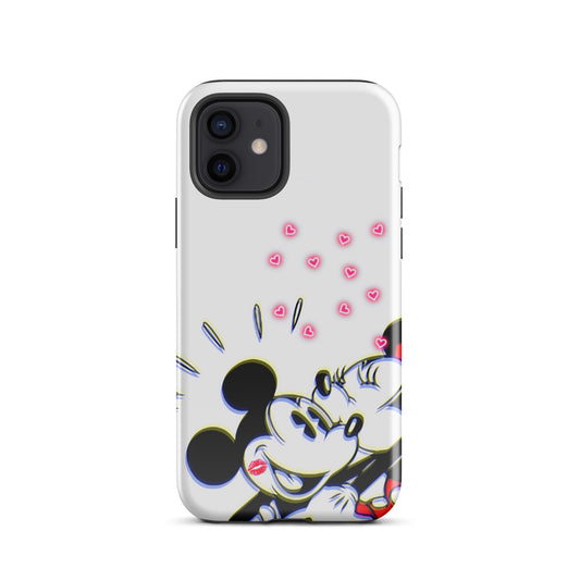 Designer Mickey-Mouse and Minnie-Mouse iPhone® Tough Case | Available for Most iPhone® Models | Wireless Charging Compatible