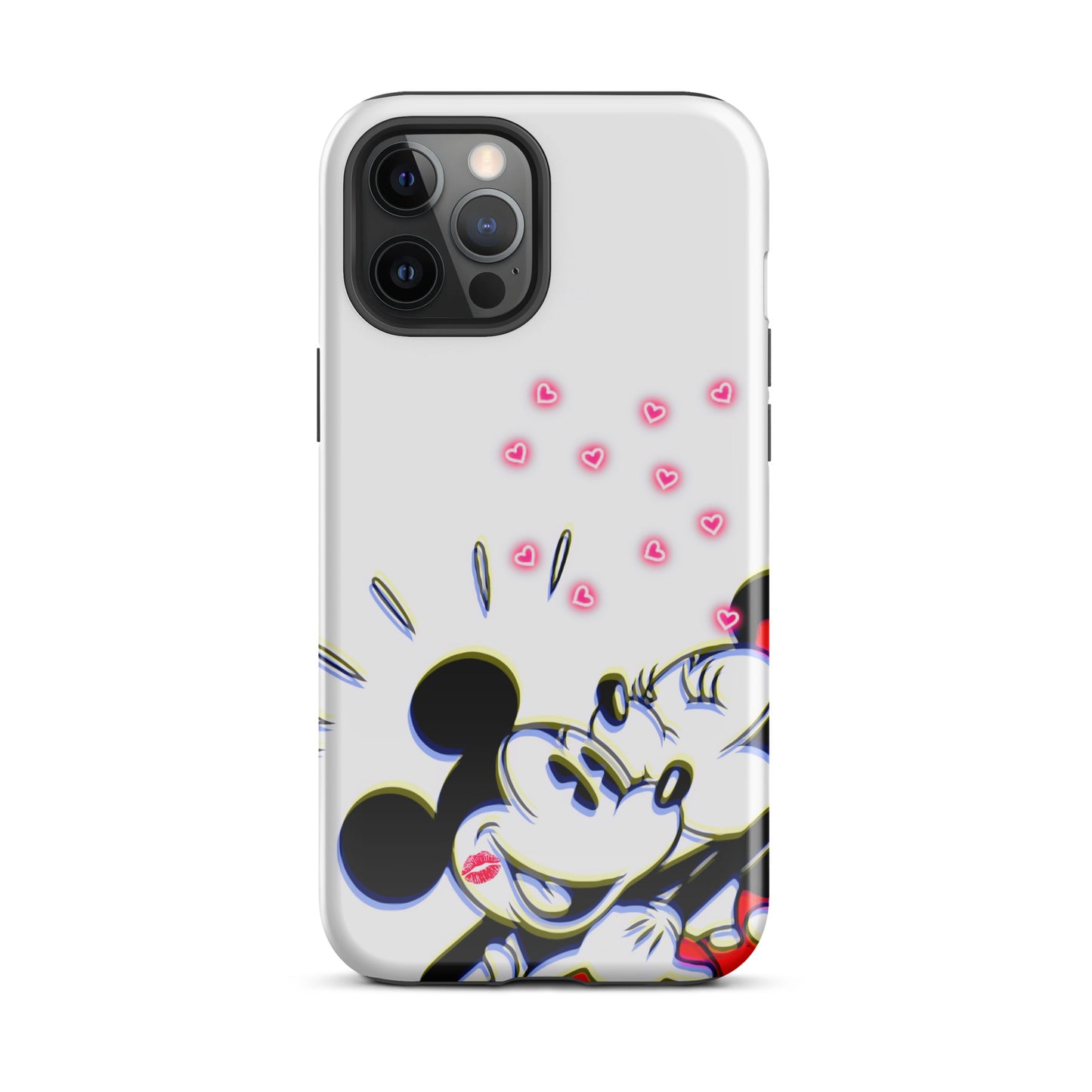 Designer Mickey-Mouse and Minnie-Mouse iPhone® Tough Case | Available for Most iPhone® Models | Wireless Charging Compatible