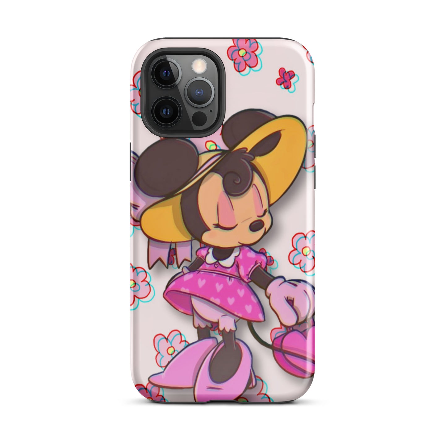 Designer Minnie-Mouse iPhone® Tough Case | Available for Most iPhone® Models | Wireless Charging Compatible