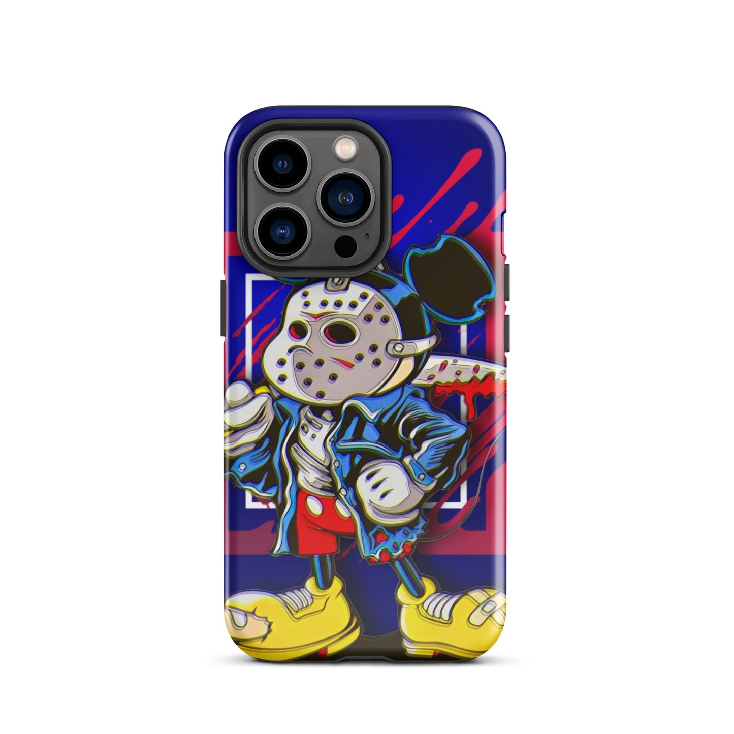 Designer Mickey-Mouse as Jason from Friday the 13th iPhone® Tough Case | Available for Most iPhone® Models | Wireless Charging Compatible