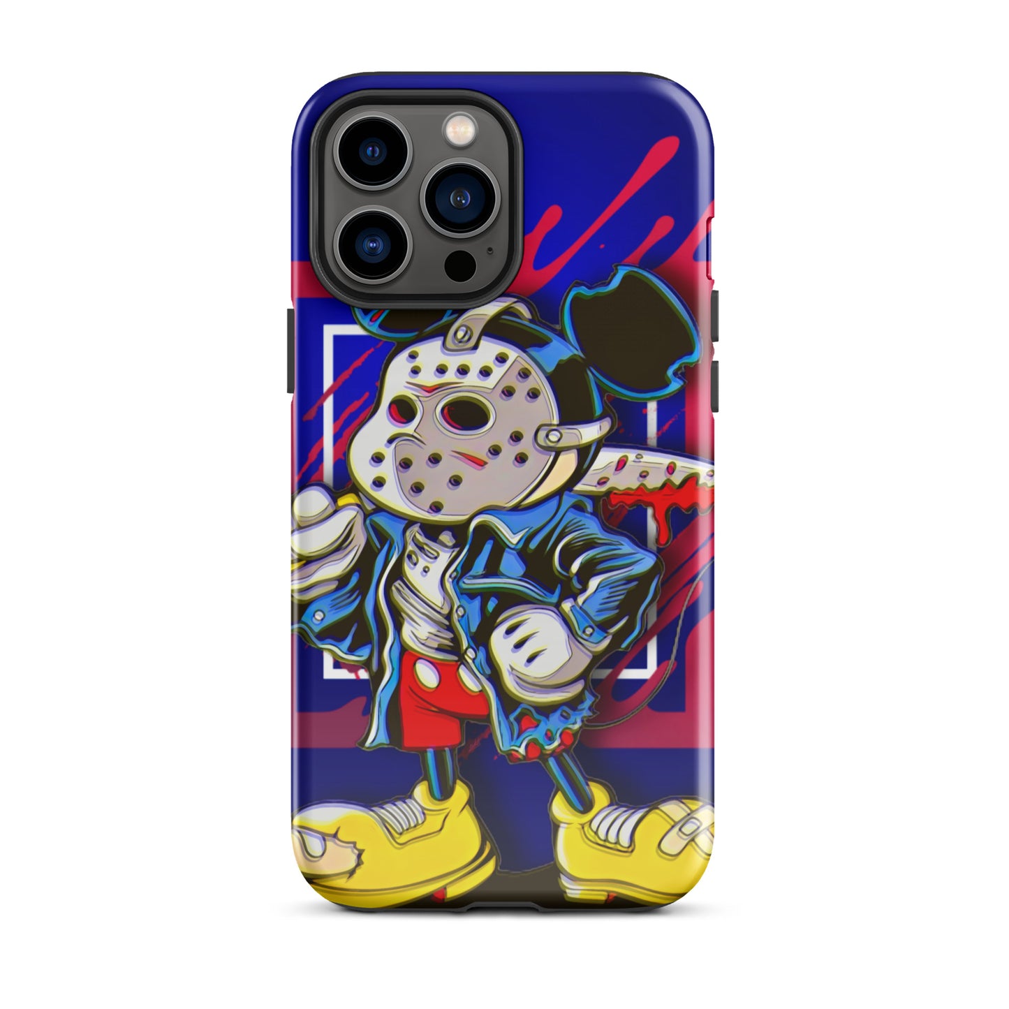 Designer Mickey-Mouse as Jason from Friday the 13th iPhone® Tough Case | Available for Most iPhone® Models | Wireless Charging Compatible