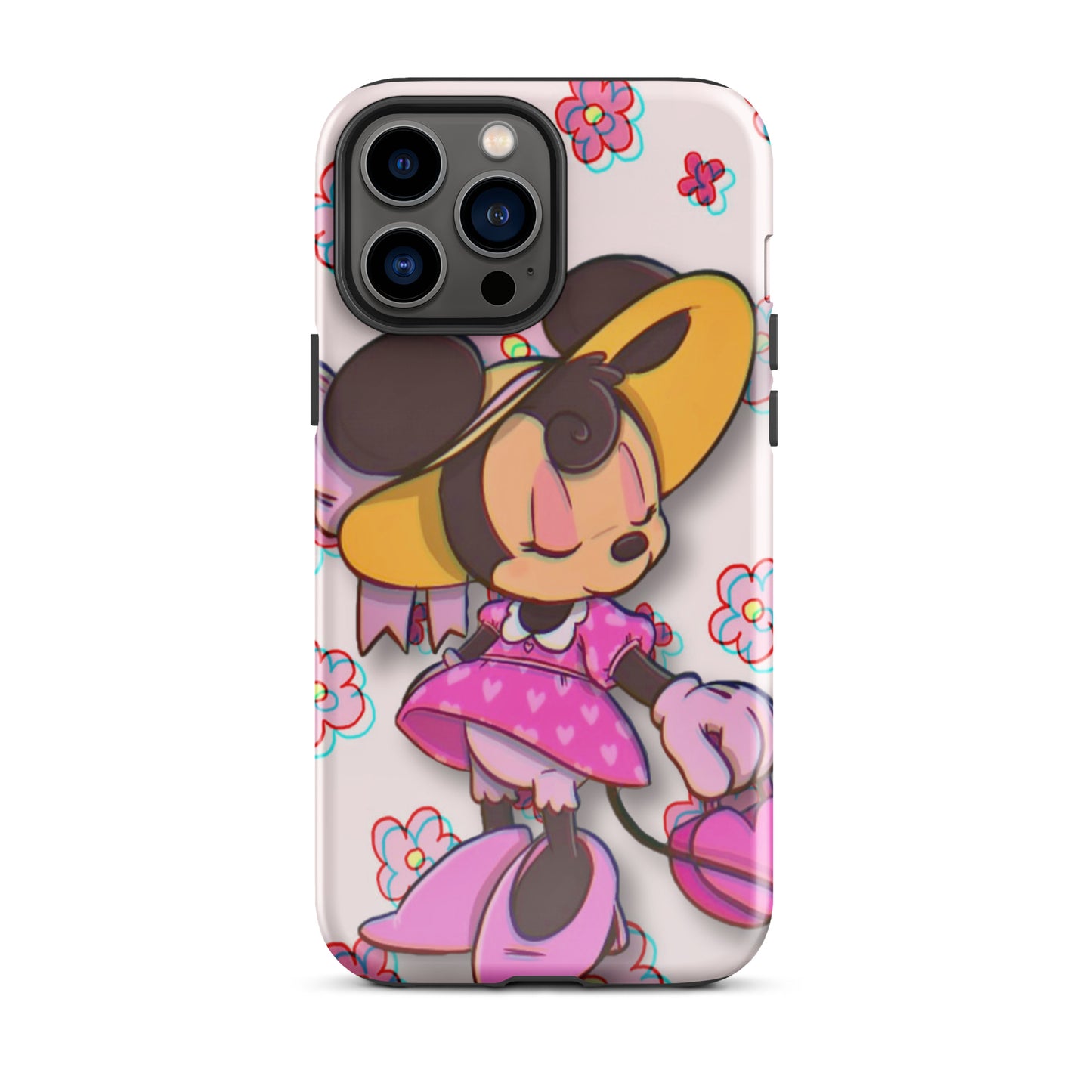 Designer Minnie-Mouse iPhone® Tough Case | Available for Most iPhone® Models | Wireless Charging Compatible