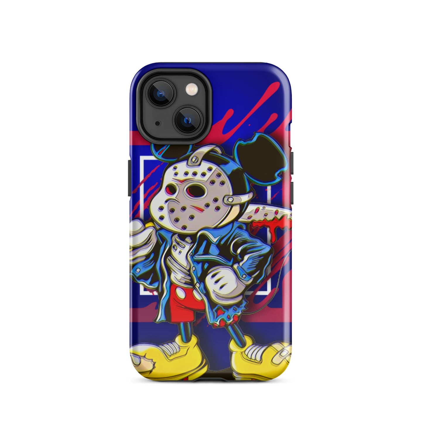 Designer Mickey-Mouse as Jason from Friday the 13th iPhone® Tough Case | Available for Most iPhone® Models | Wireless Charging Compatible