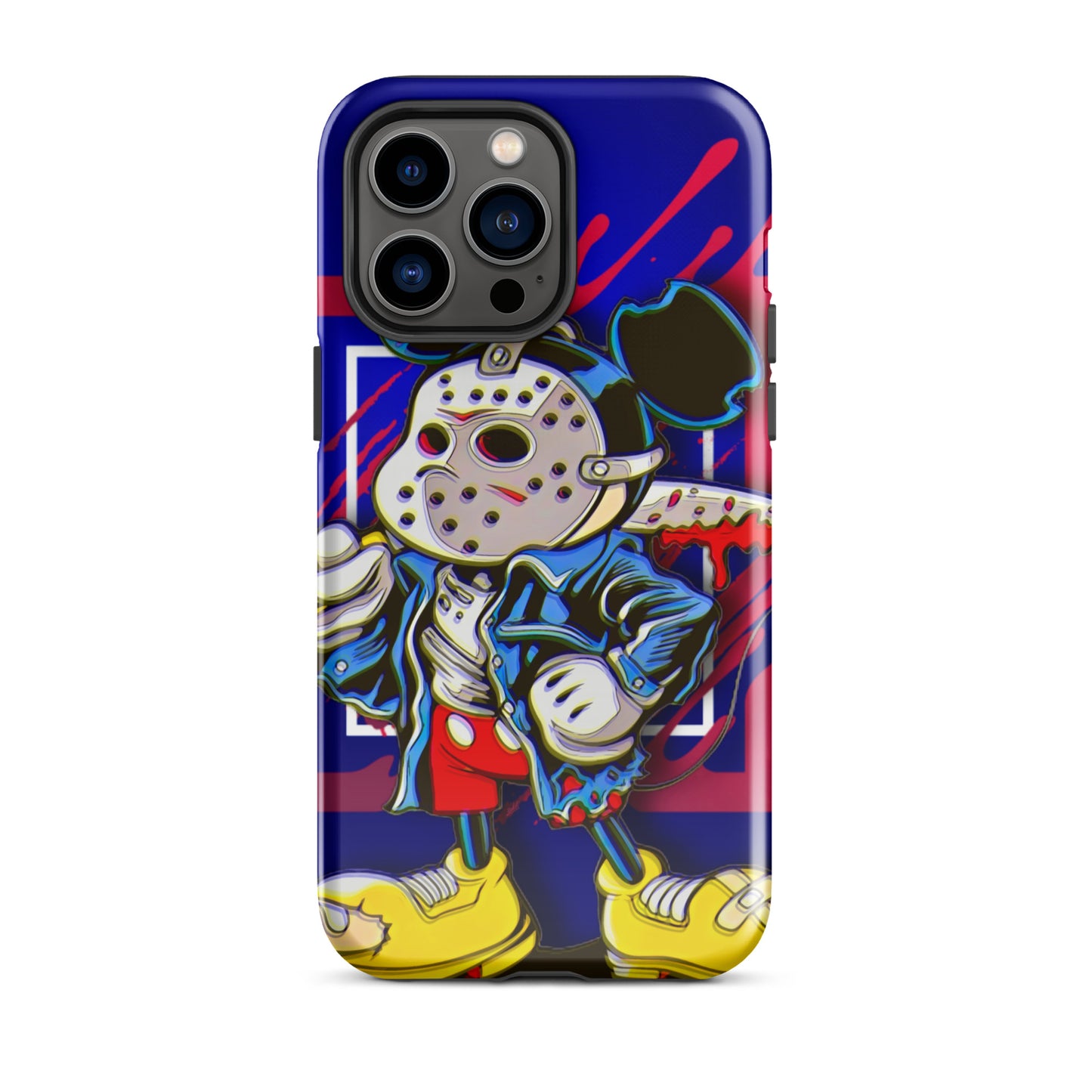 Designer Mickey-Mouse as Jason from Friday the 13th iPhone® Tough Case | Available for Most iPhone® Models | Wireless Charging Compatible