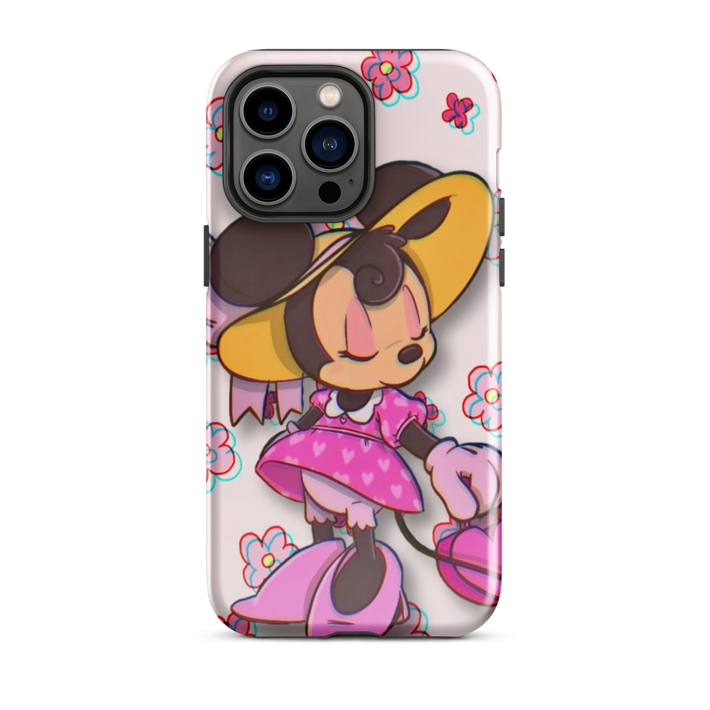 Designer Minnie-Mouse iPhone® Tough Case | Available for Most iPhone® Models | Wireless Charging Compatible