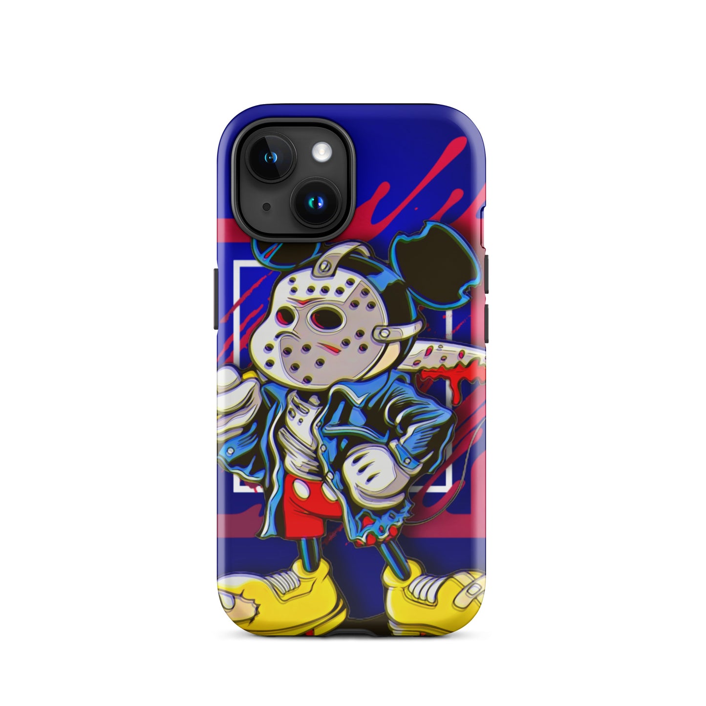 Designer Mickey-Mouse as Jason from Friday the 13th iPhone® Tough Case | Available for Most iPhone® Models | Wireless Charging Compatible