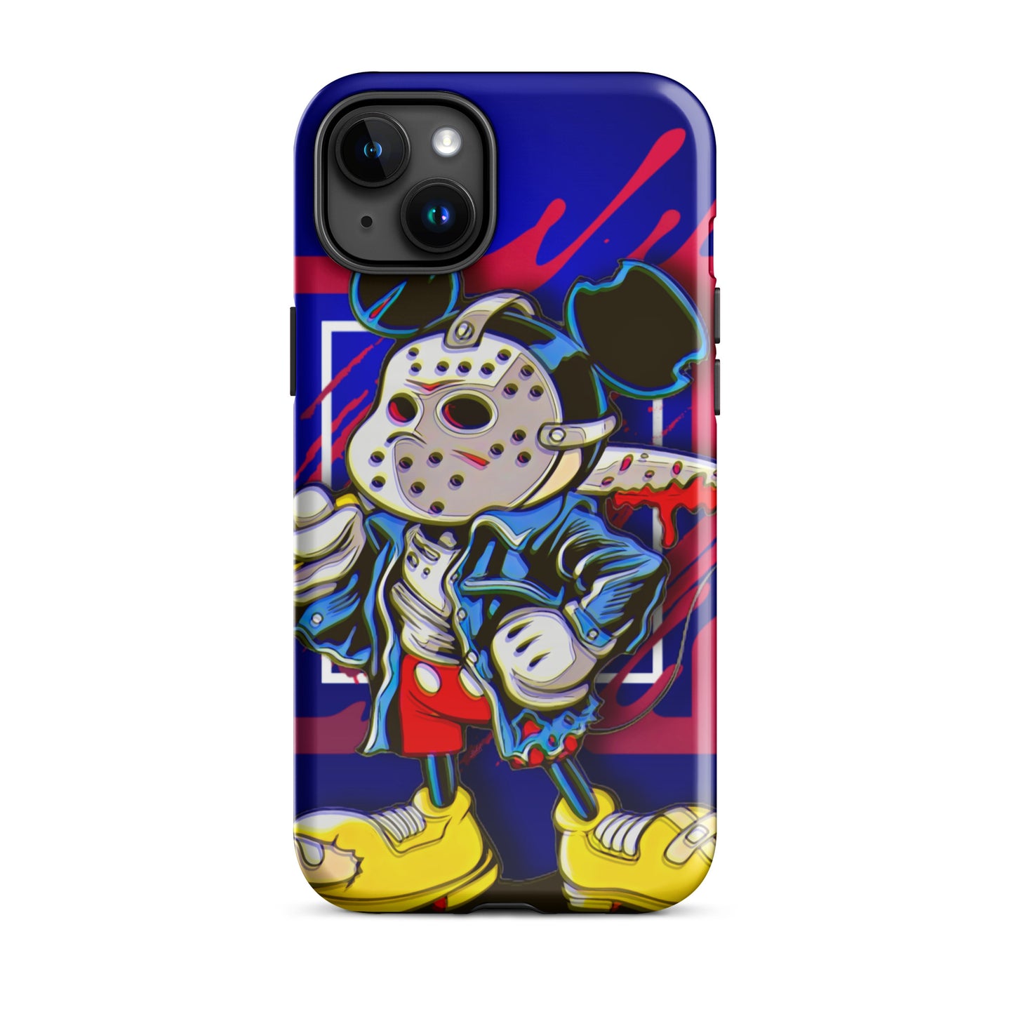 Designer Mickey-Mouse as Jason from Friday the 13th iPhone® Tough Case | Available for Most iPhone® Models | Wireless Charging Compatible