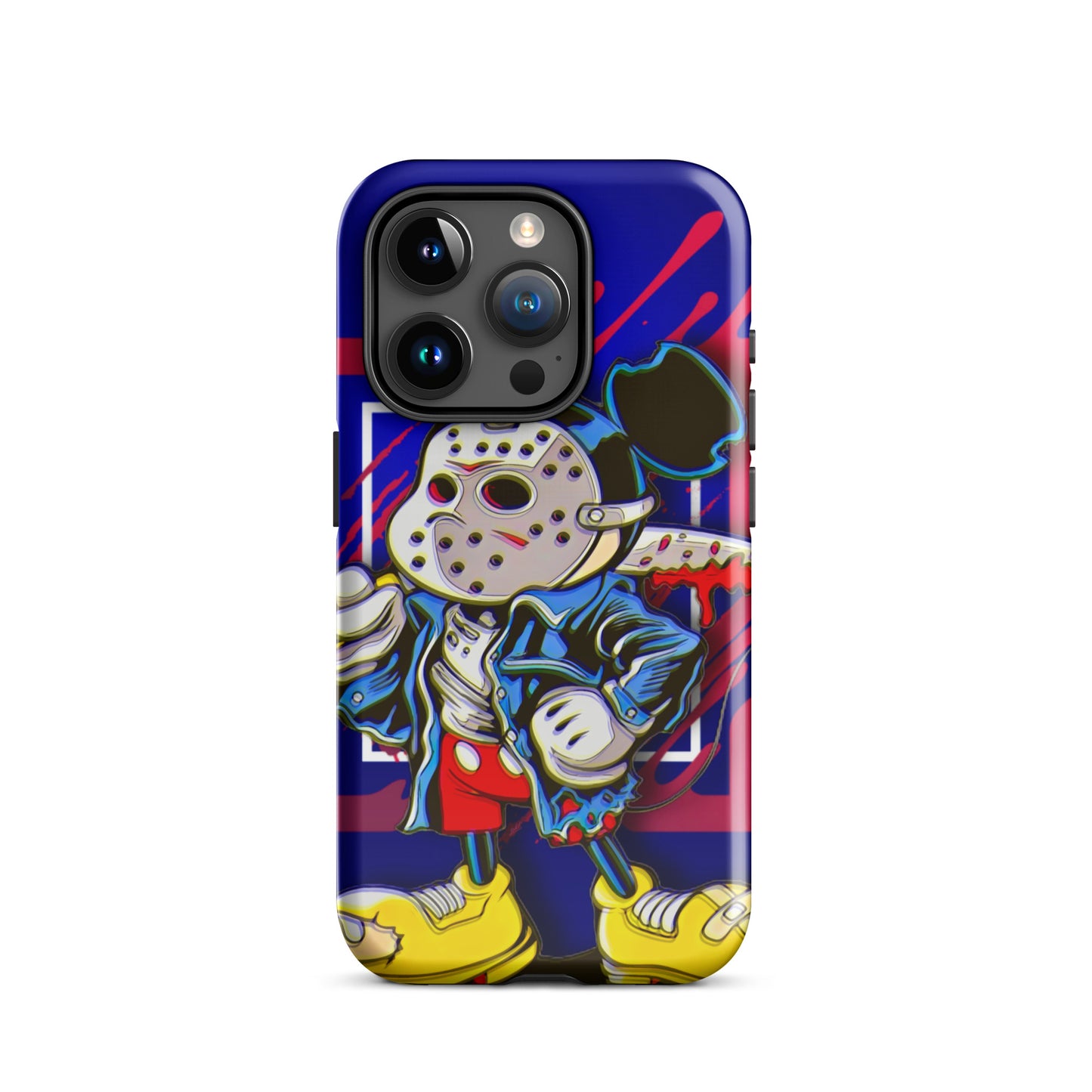 Designer Mickey-Mouse as Jason from Friday the 13th iPhone® Tough Case | Available for Most iPhone® Models | Wireless Charging Compatible