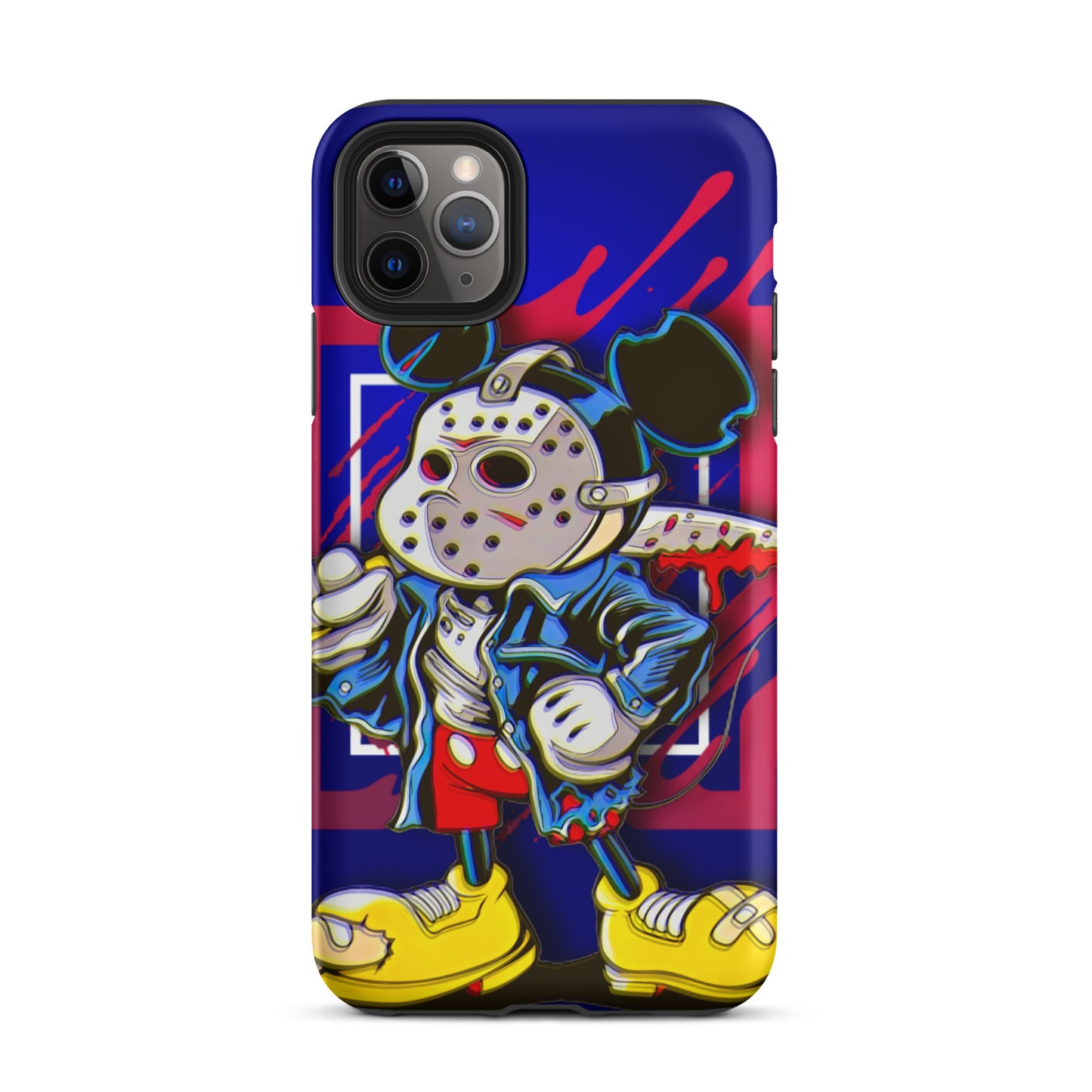 Designer Mickey-Mouse as Jason from Friday the 13th iPhone® Tough Case | Available for Most iPhone® Models | Wireless Charging Compatible