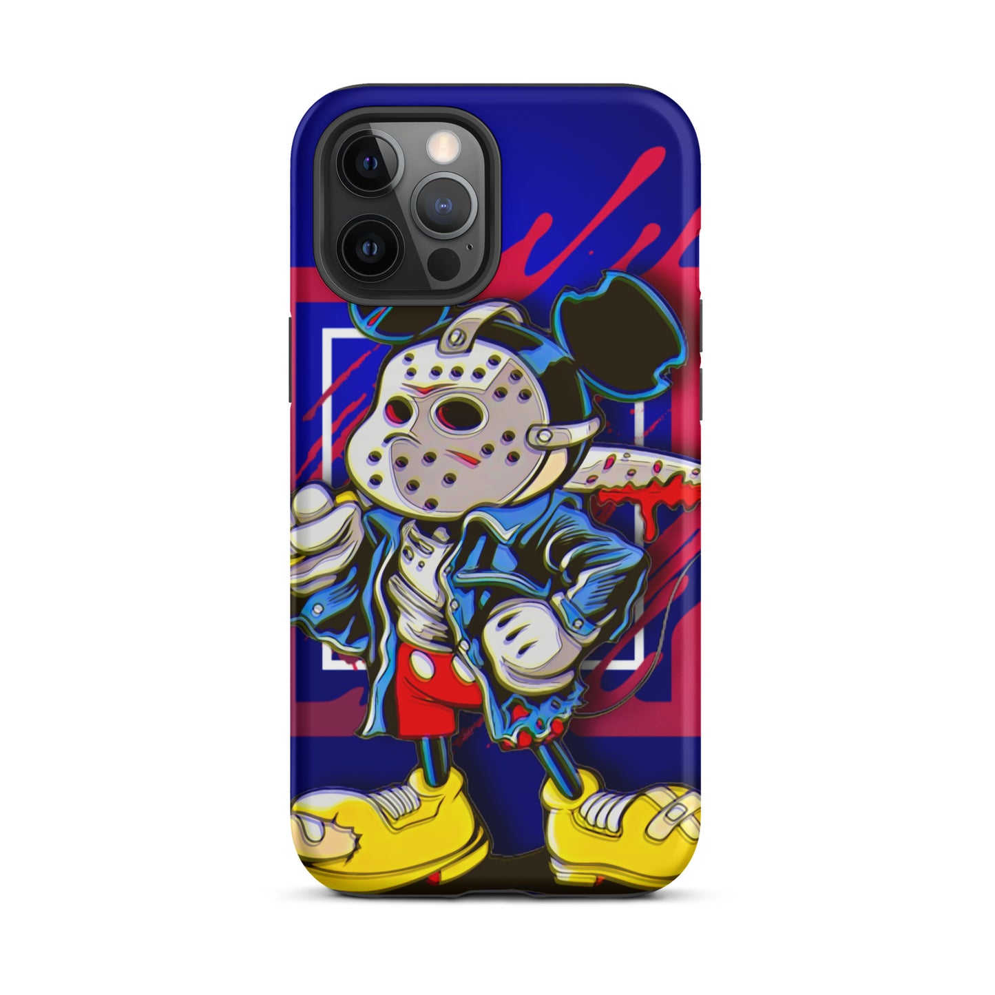 Designer Mickey-Mouse as Jason from Friday the 13th iPhone® Tough Case | Available for Most iPhone® Models | Wireless Charging Compatible