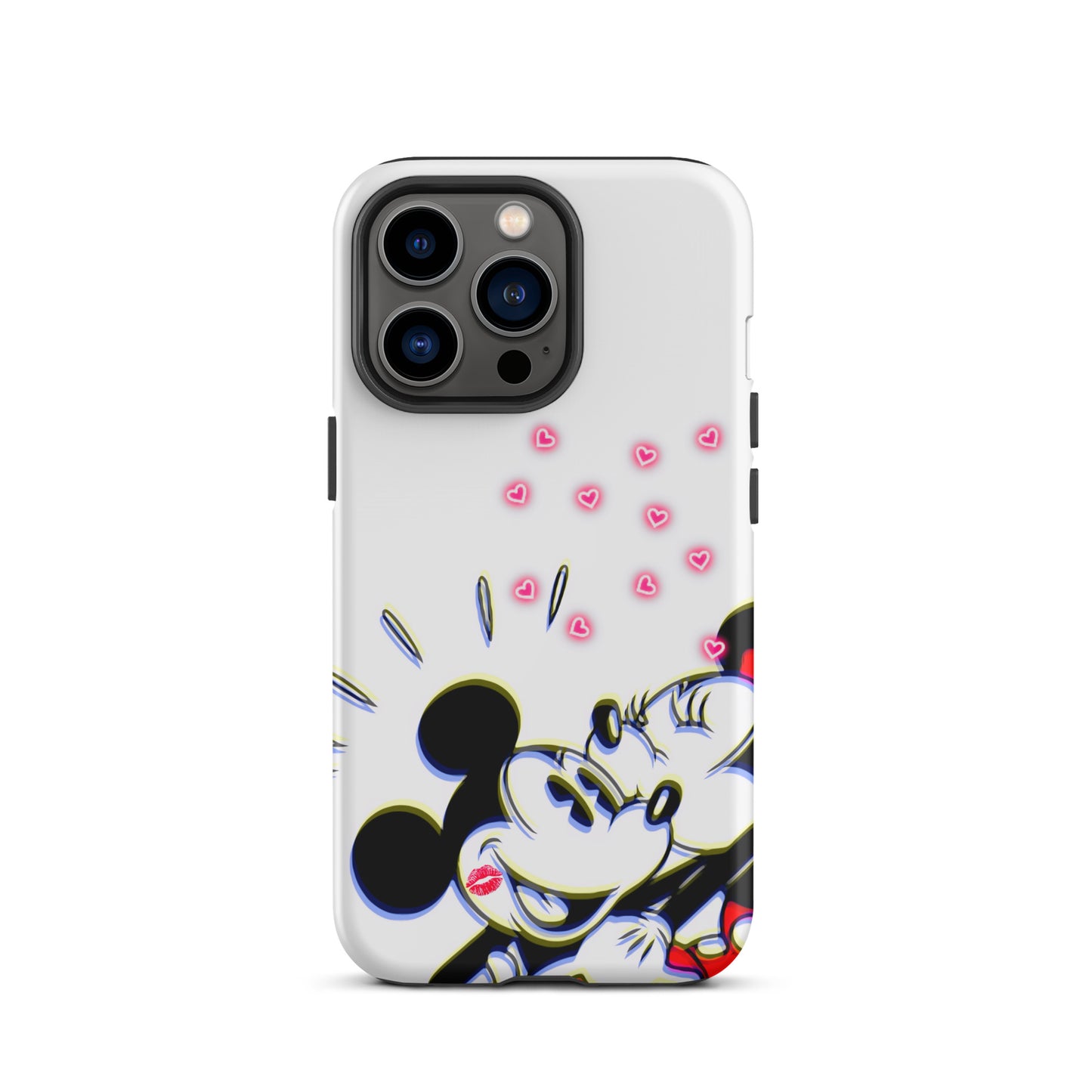 Designer Mickey-Mouse and Minnie-Mouse iPhone® Tough Case | Available for Most iPhone® Models | Wireless Charging Compatible