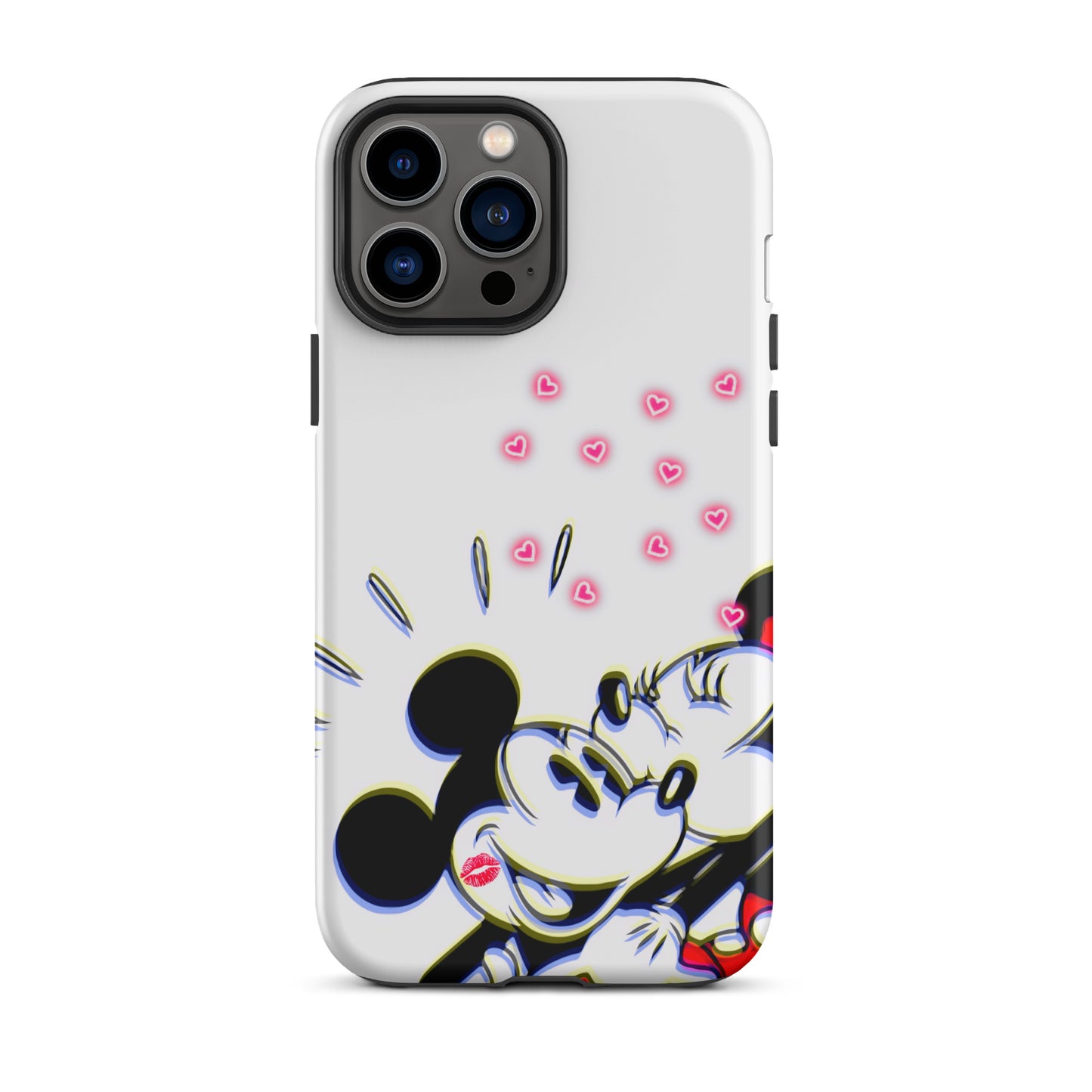 Designer Mickey-Mouse and Minnie-Mouse iPhone® Tough Case | Available for Most iPhone® Models | Wireless Charging Compatible