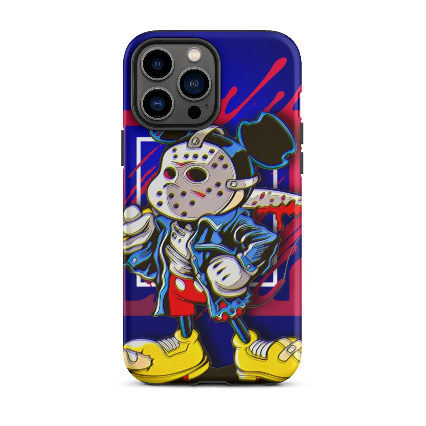 Designer Mickey-Mouse as Jason from Friday the 13th iPhone® Tough Case | Available for Most iPhone® Models | Wireless Charging Compatible