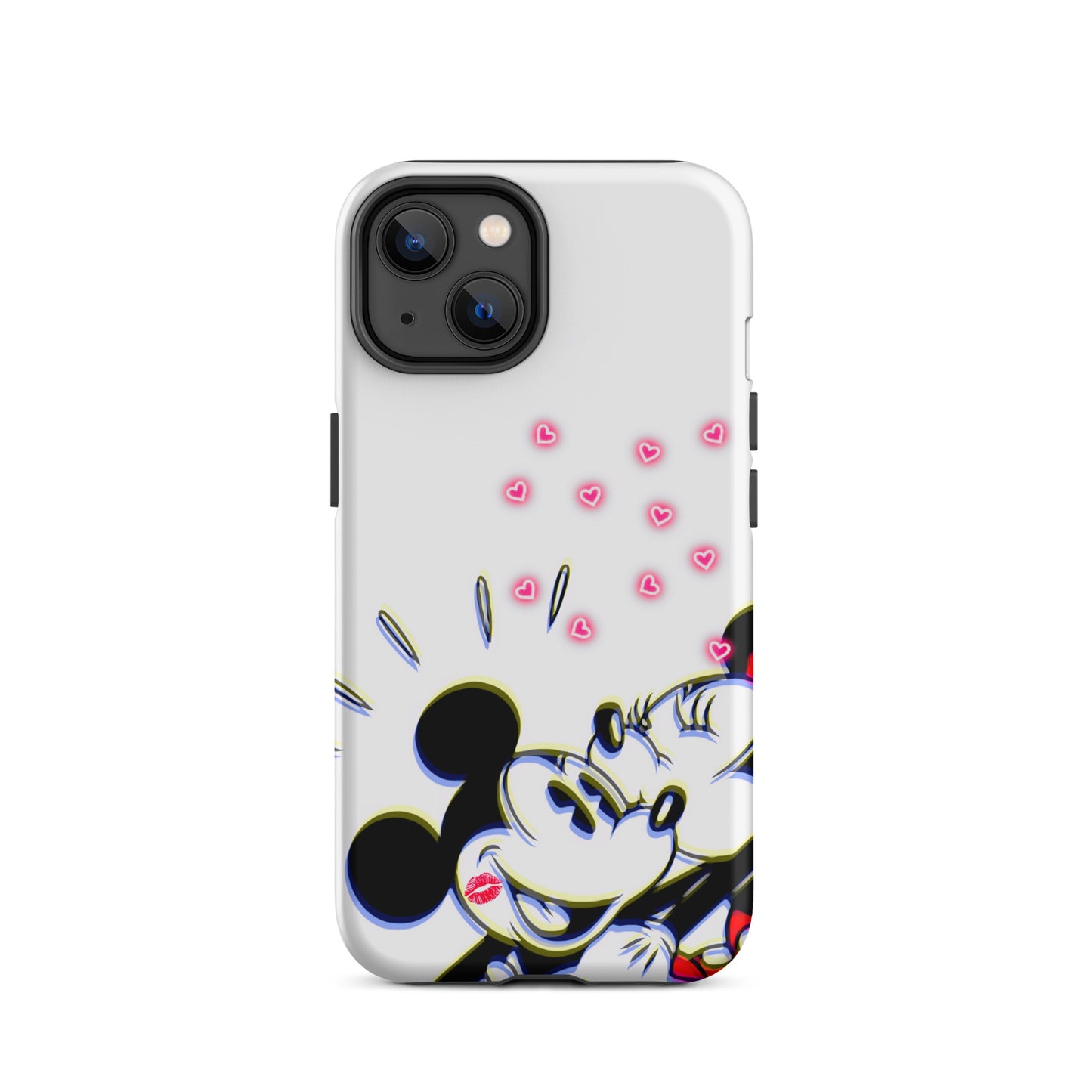 Designer Mickey-Mouse and Minnie-Mouse iPhone® Tough Case | Available for Most iPhone® Models | Wireless Charging Compatible